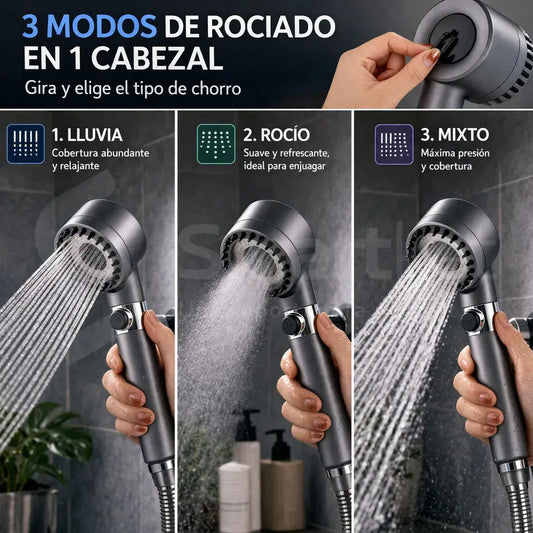 AQUAPRESS 💧 CABEZAL PREMIUM AJUSTABLE🚿 !16% OFF SOLO POR HOY! 🔥
