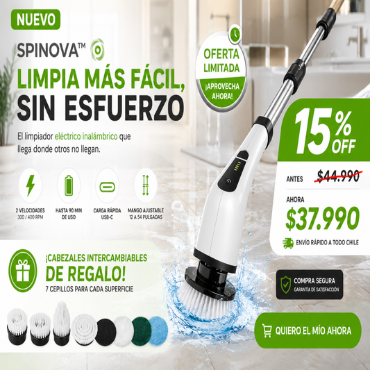 Cepillo Eléctrico - SpiNova ✨ 15%OFF SOLO POR HOY!