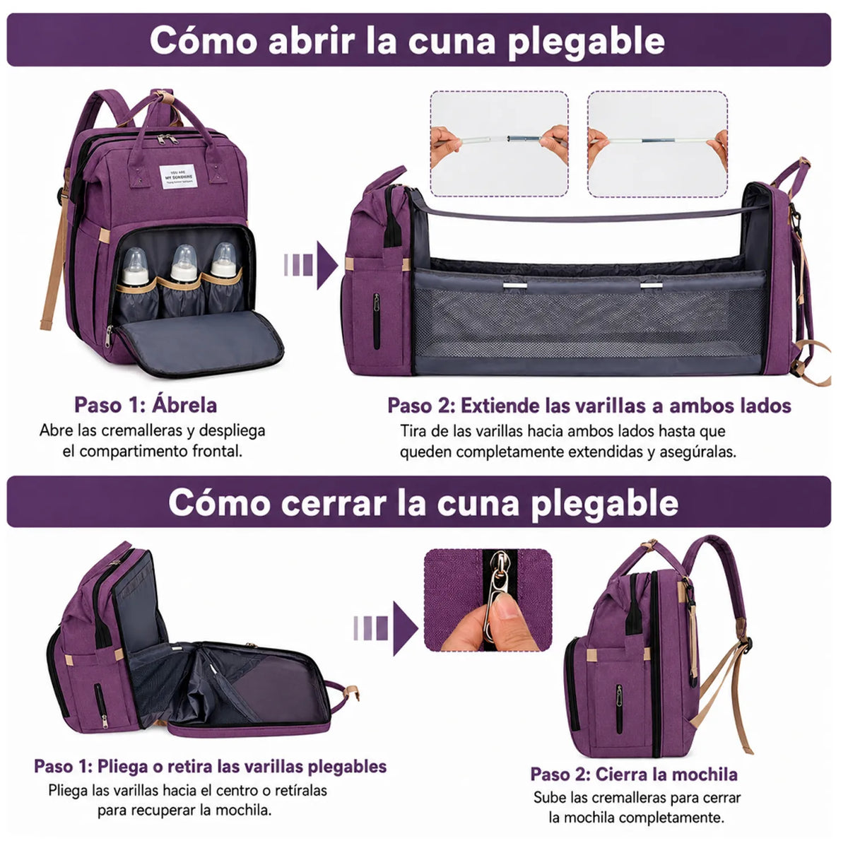 🍼 MOCHILA CUNA MULTIFUNCIONAL 👩‍🍼